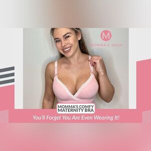 Women's Lace Trim Nursing Bra Lot - Black, Pink, Gray, and Tan